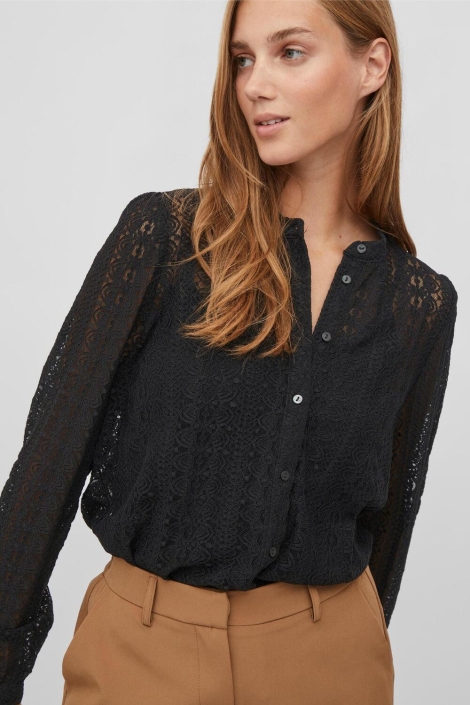 Vila vichikka lace l/s shirt- noos